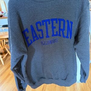 Eastern Illinois Gray Sweatshirt- embroidered
